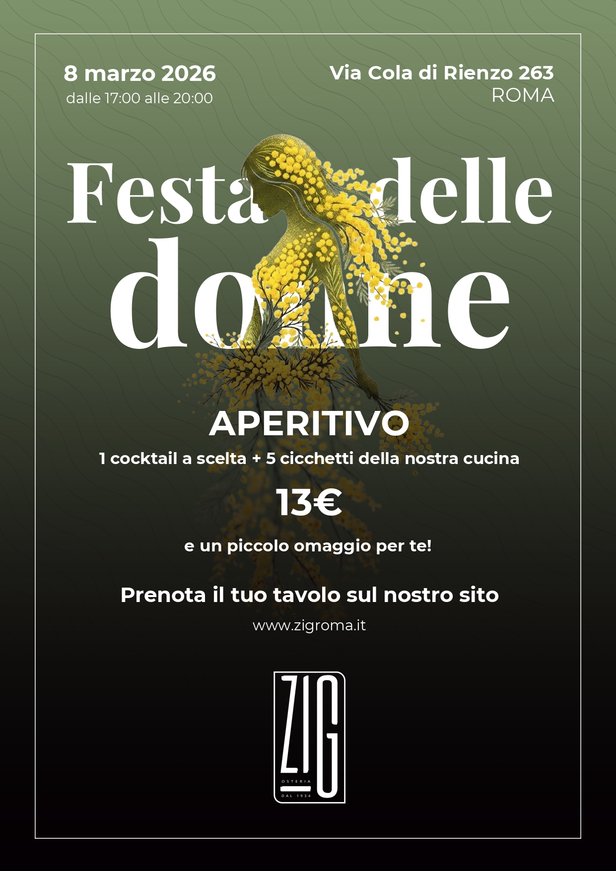 Volantino Festa della Donna Zig Roma